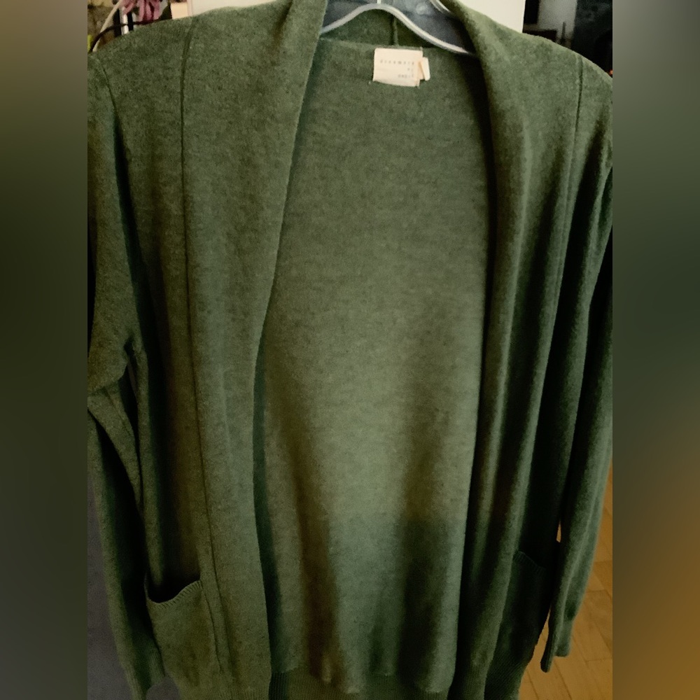 Green cardigan